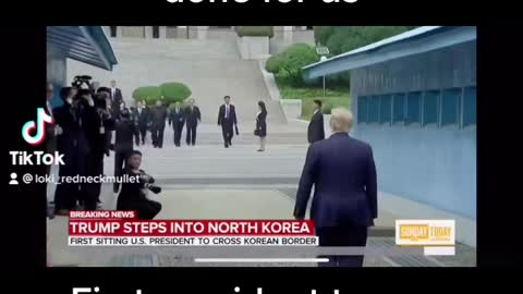 The most legendary thing Trump did for us, First ever President to walk on North Koreas Soil