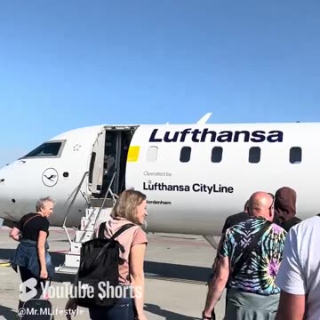 Boarding Lufthansa Airlines
