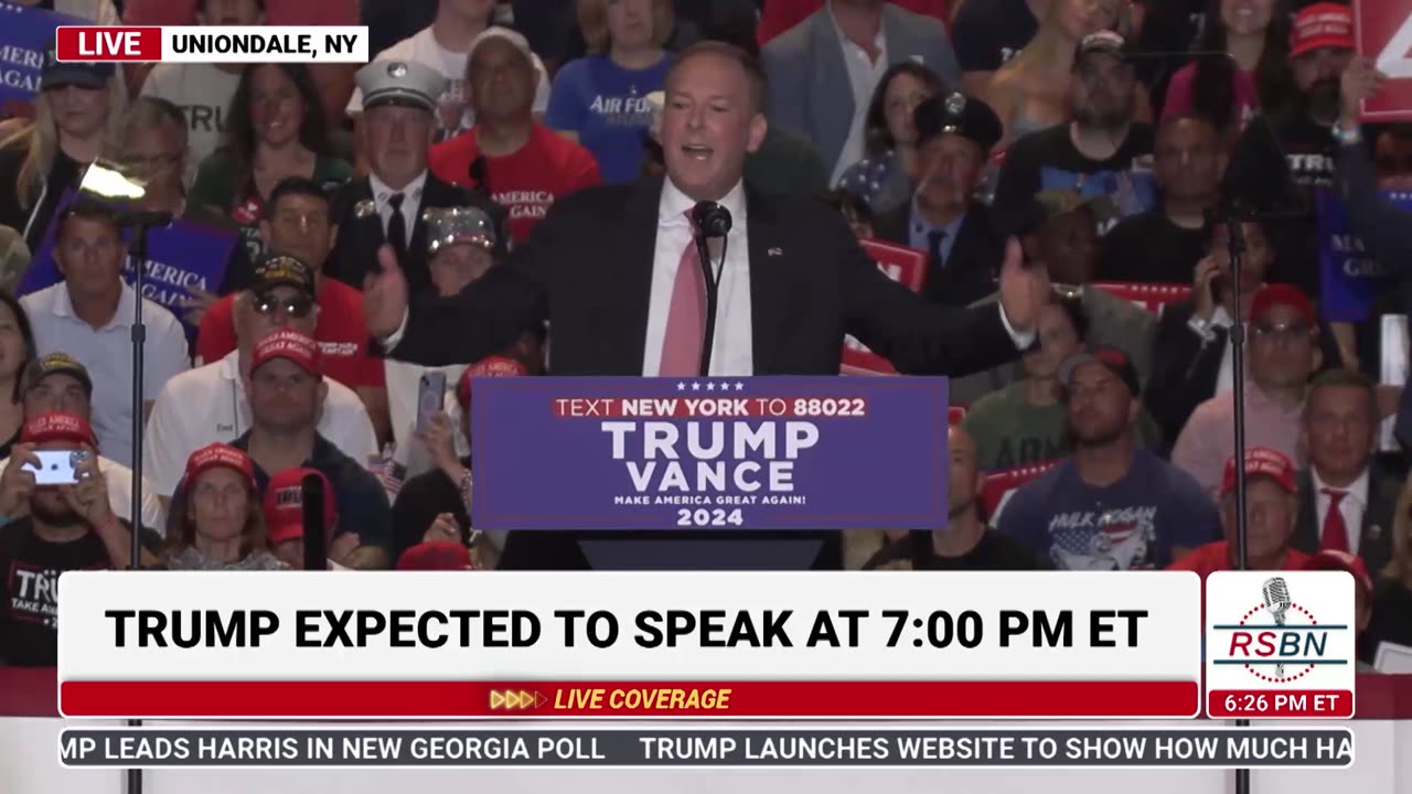 FULL SPEECH: Lee Zeldin at Trump Rally in Uniondale, NY - 9/18/24