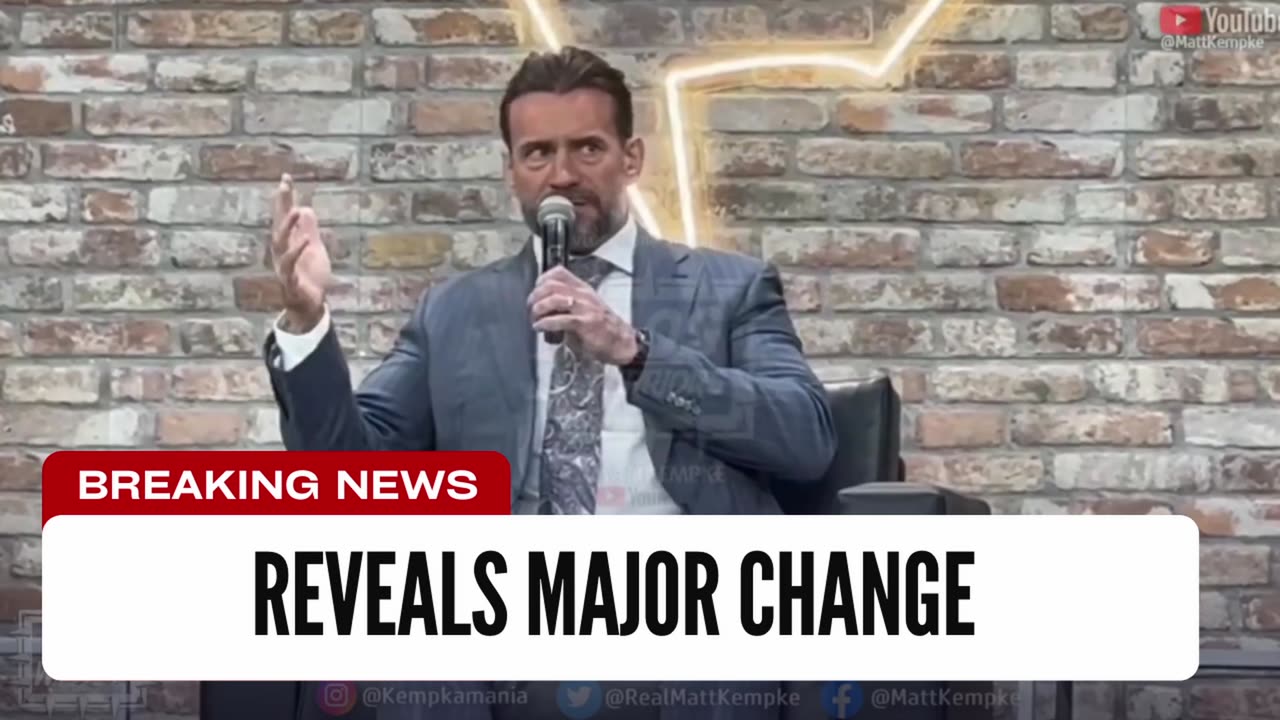 CM Punk Reveals Major WWE Change