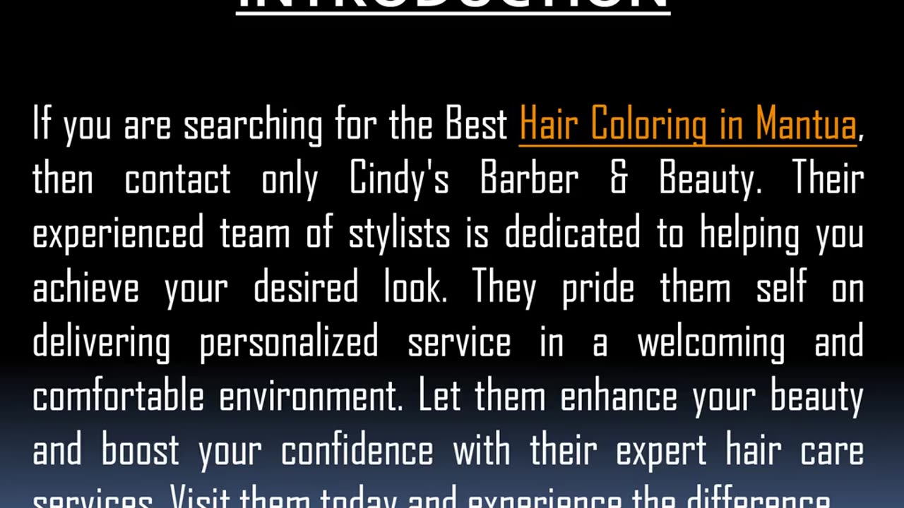 One of the Best Hair Coloring in Mantua