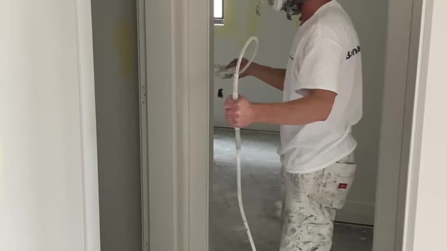 Door trim spraying