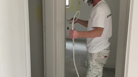 Door trim spraying