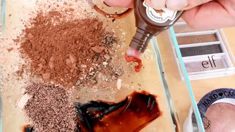 Mixing Makeup Eyeshadow Into Slime ! Pink vs Brown Special Series Part 32 Satisf