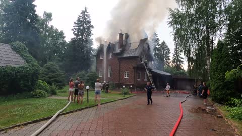 Lightning Strikes House during Thunderstorm