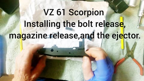 VZ61 Scorpion bolt release, magazine release, and ejector installation.