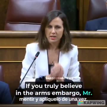 🇪🇸 MP Ione Belarra to the PM of Spain SANCHEZ: "Stop Lying."