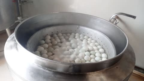 super big and huge pot of duck eggs