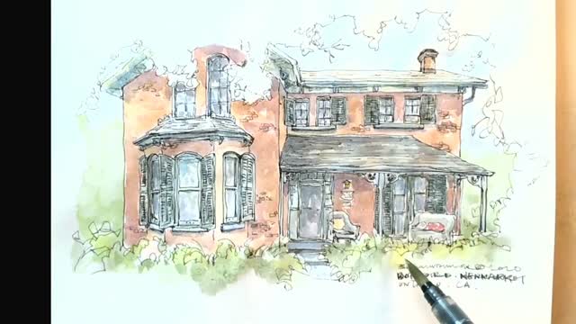 Art || Urban Sketch in Canada || Botsford Street, Ontario