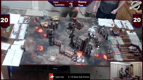 Tabletop Sunday! - Warhammer 40k Outlast VS Stepbro Corn B. VS Groot Danny VS Rogue T.