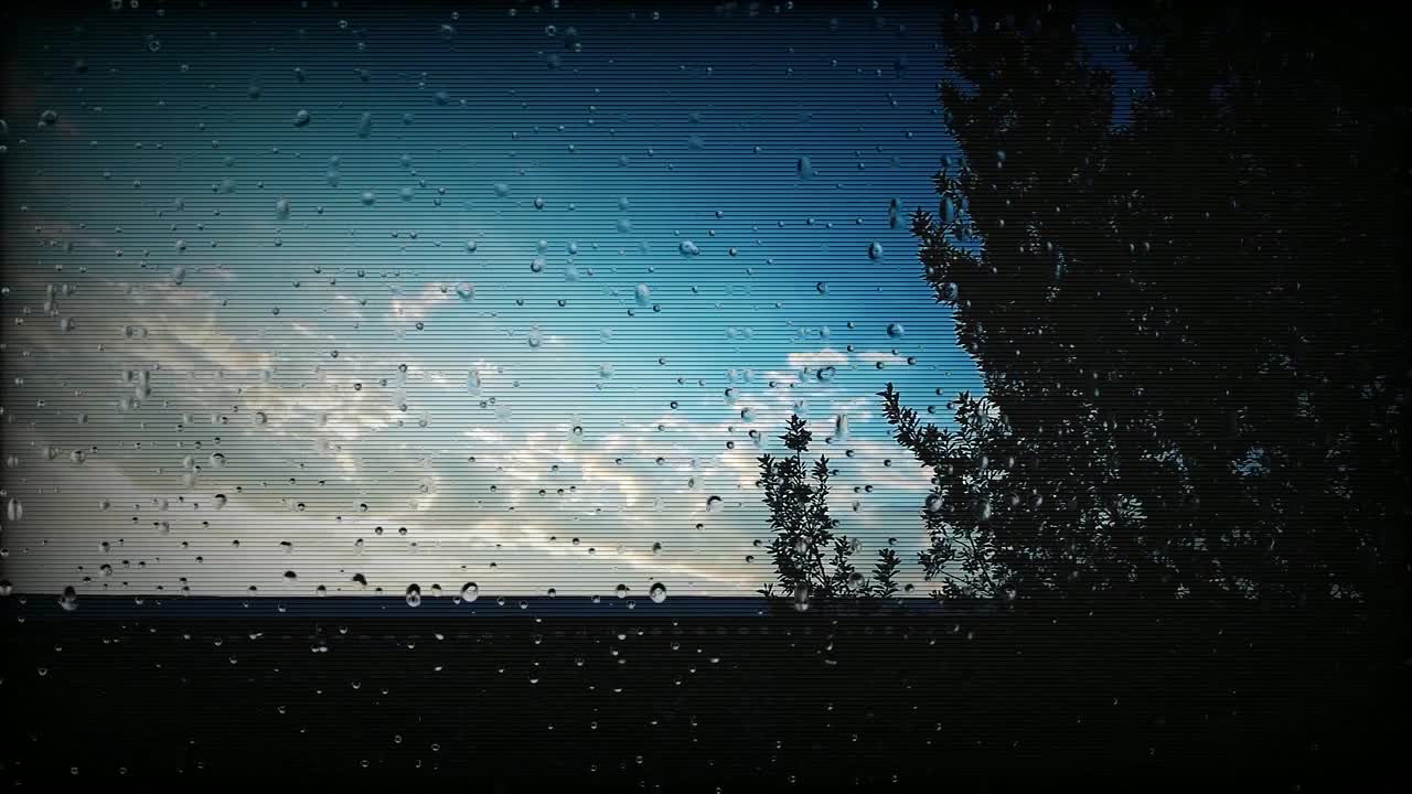 Beautiful rain scene