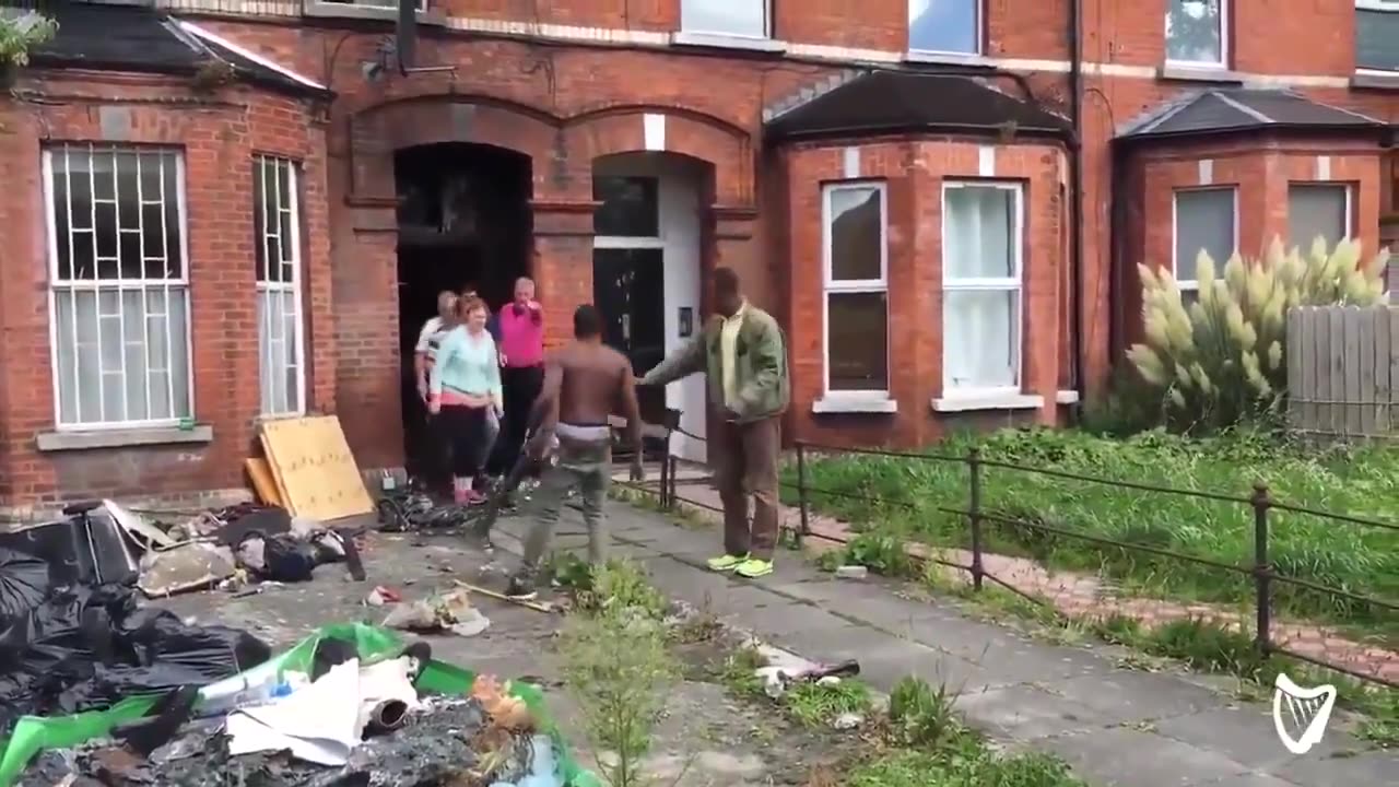 House destroyed - Feral invader (imported by jews) become violent
