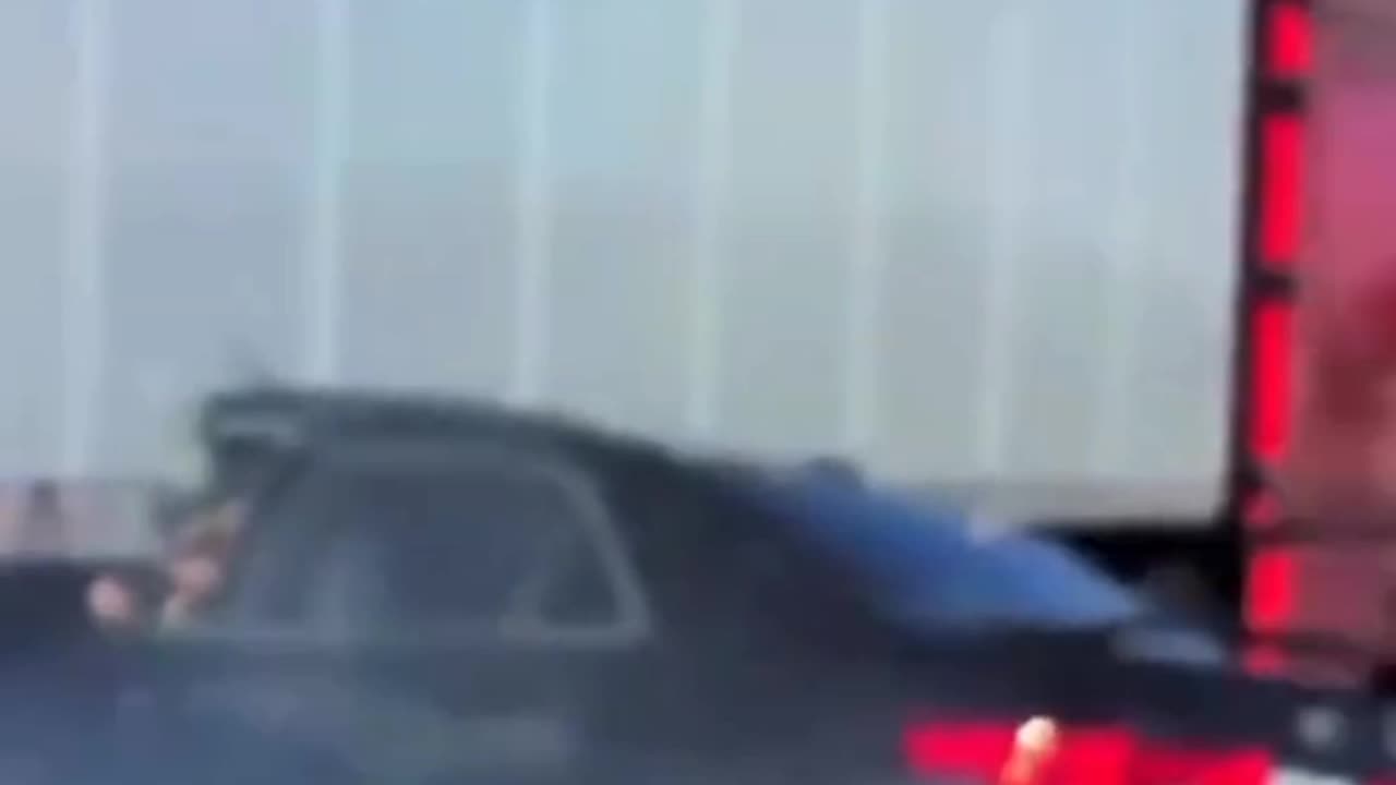 TRUCK DRAGGING CAR UNDER TRUCK 🔥