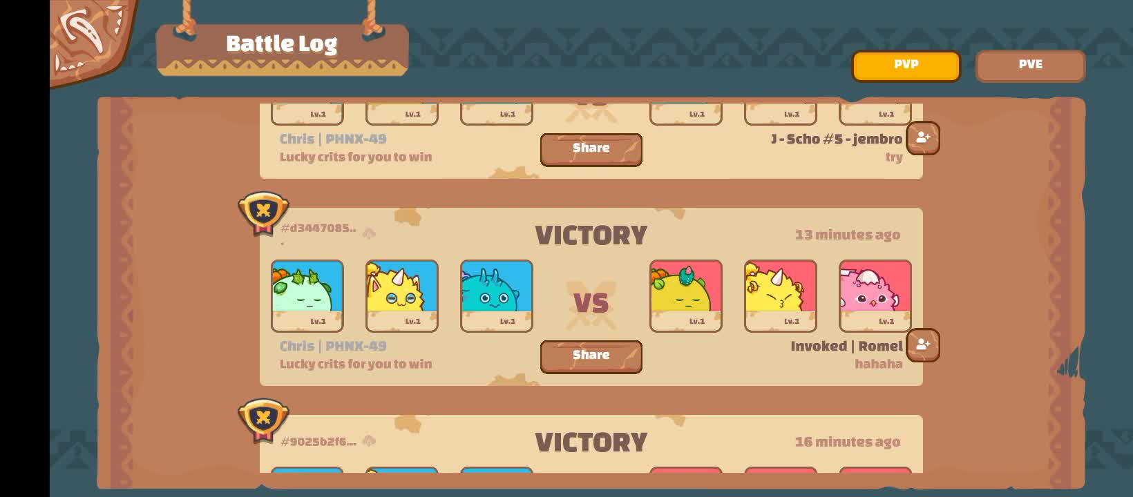 Axie Infinity Winning streak!