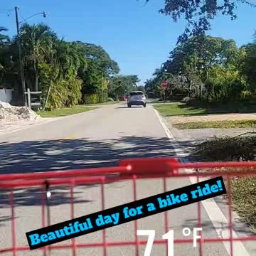 Beautiful day for a bike ride in SoFla 2022 01 15