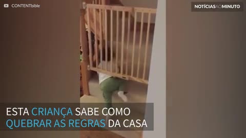 Bebê "fora da lei" estabelece plano de fuga em casa