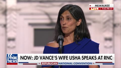 JD Vance Wife Usha introduces him at RNC