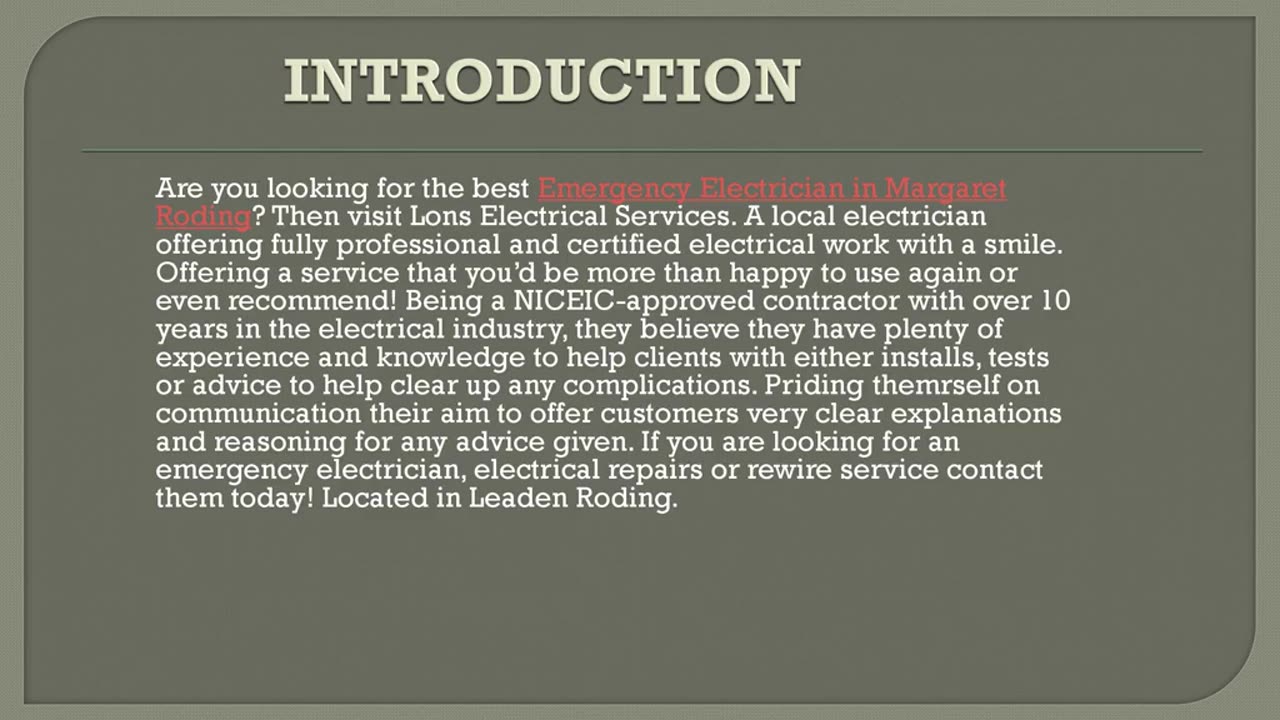 Best Emergency Electrician in Margaret Roding