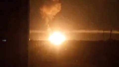 Powerful explosions being reported at Russian airbase..