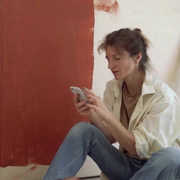 Artist Working on a Painting