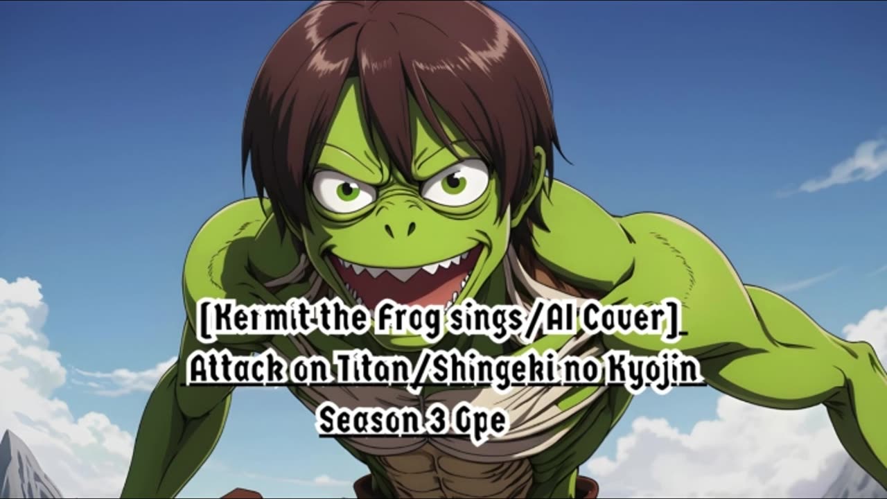 [Kermit sings/AI Cover] Attack on Titan Season 3 Opening YOSHIKI feat. HYDE - "Red Swan"