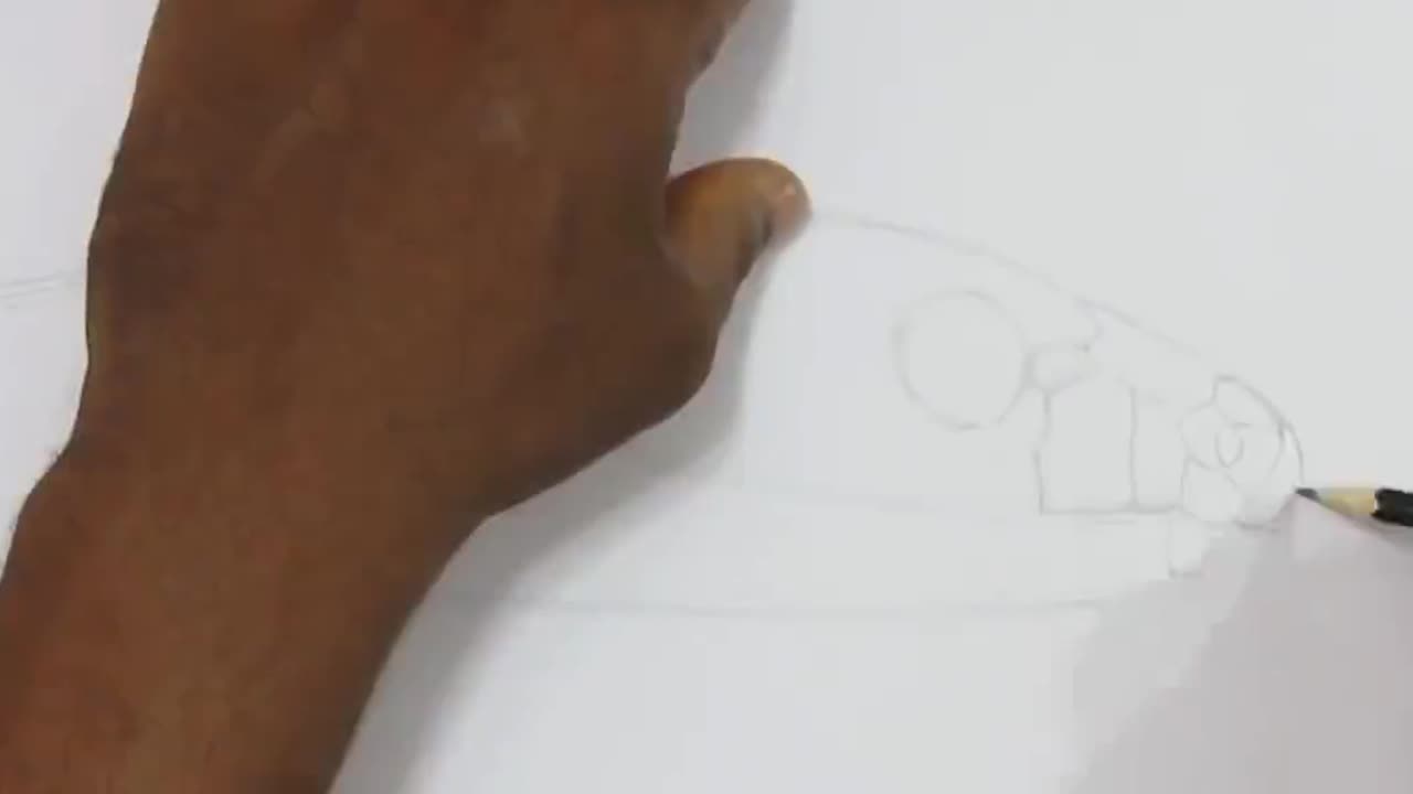 Draw The Head Of A Snake With A Pencil