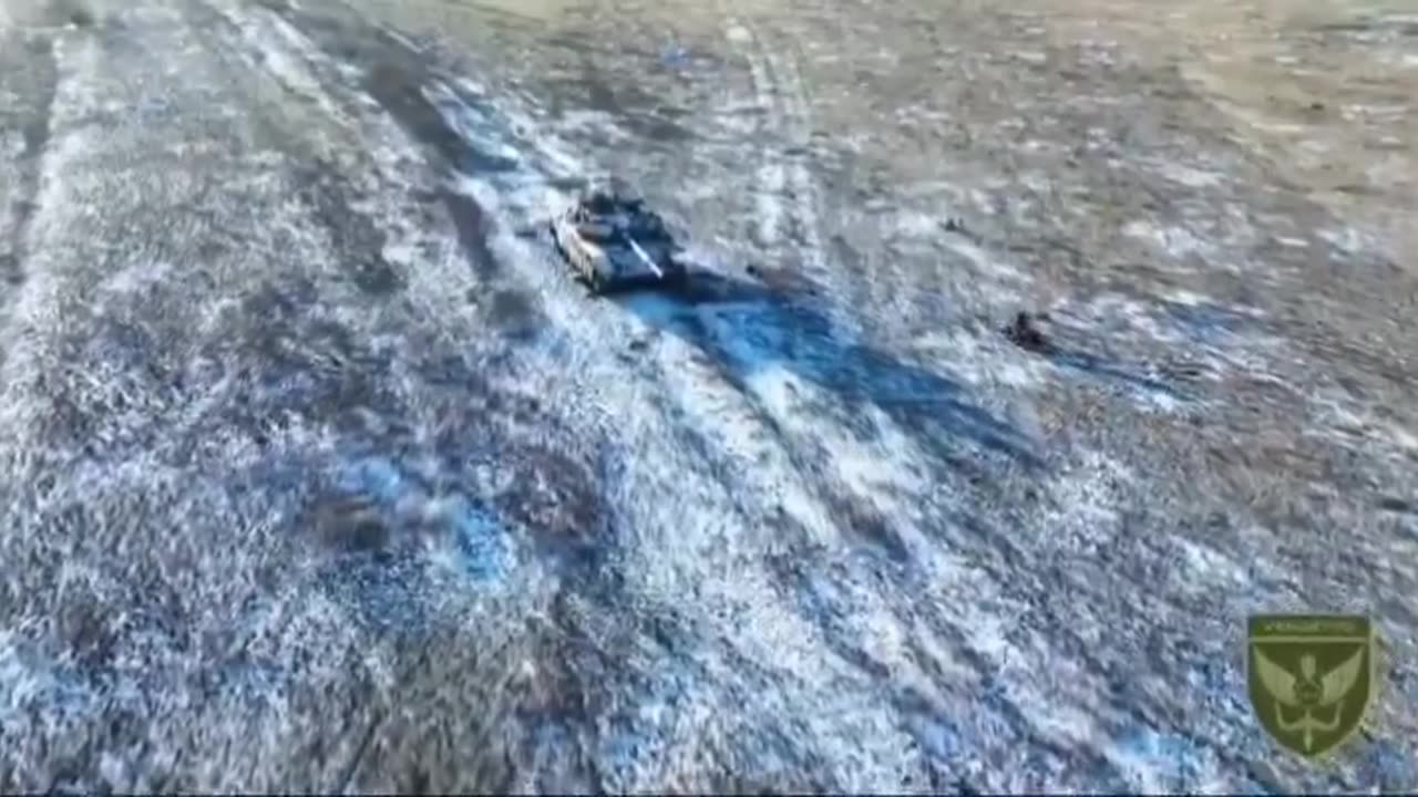 Ukrainian armed forces use a drone to blow up a Ukrainian bridge.
