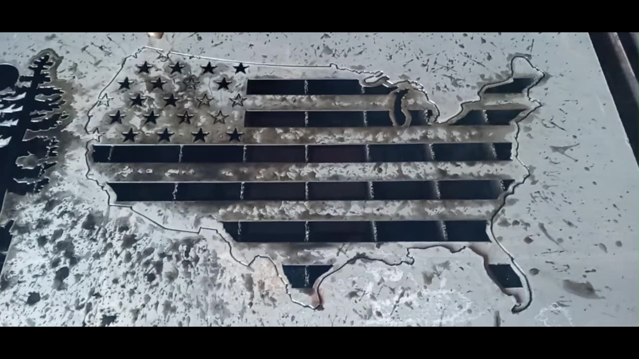 CNC Plasma cutting, American flag