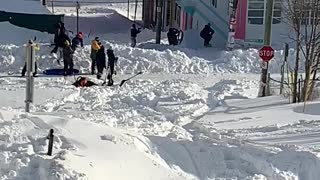 St. John's Residents Enjoy Snow Day