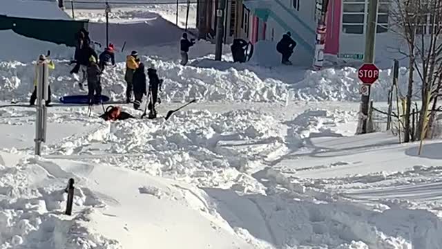 St. John's Residents Enjoy Snow Day