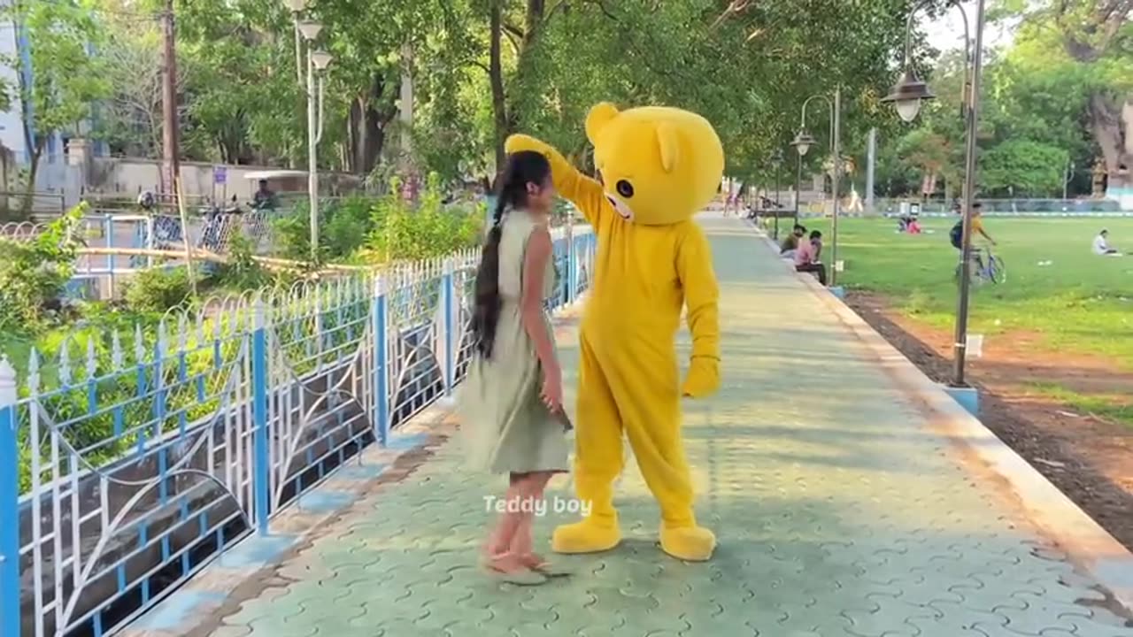 Teddy bear prank on public places