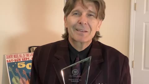 Randall Franks give thanks for his Josie Musician of the Year win at Opry.