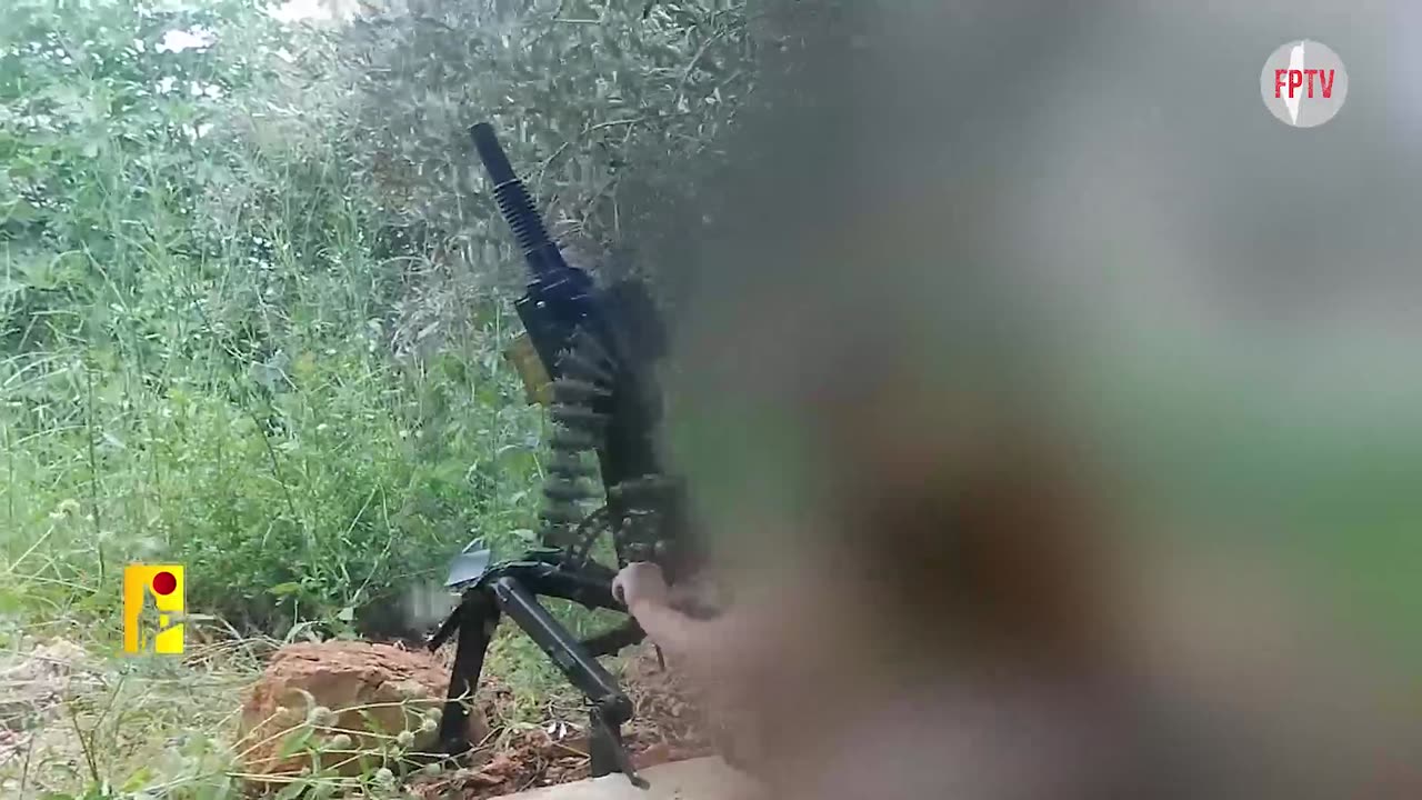 Hizbullah striking Zionist enemy in Qatmoun and Al-Raheb on the south Lebanon border, 7 Oct 2024