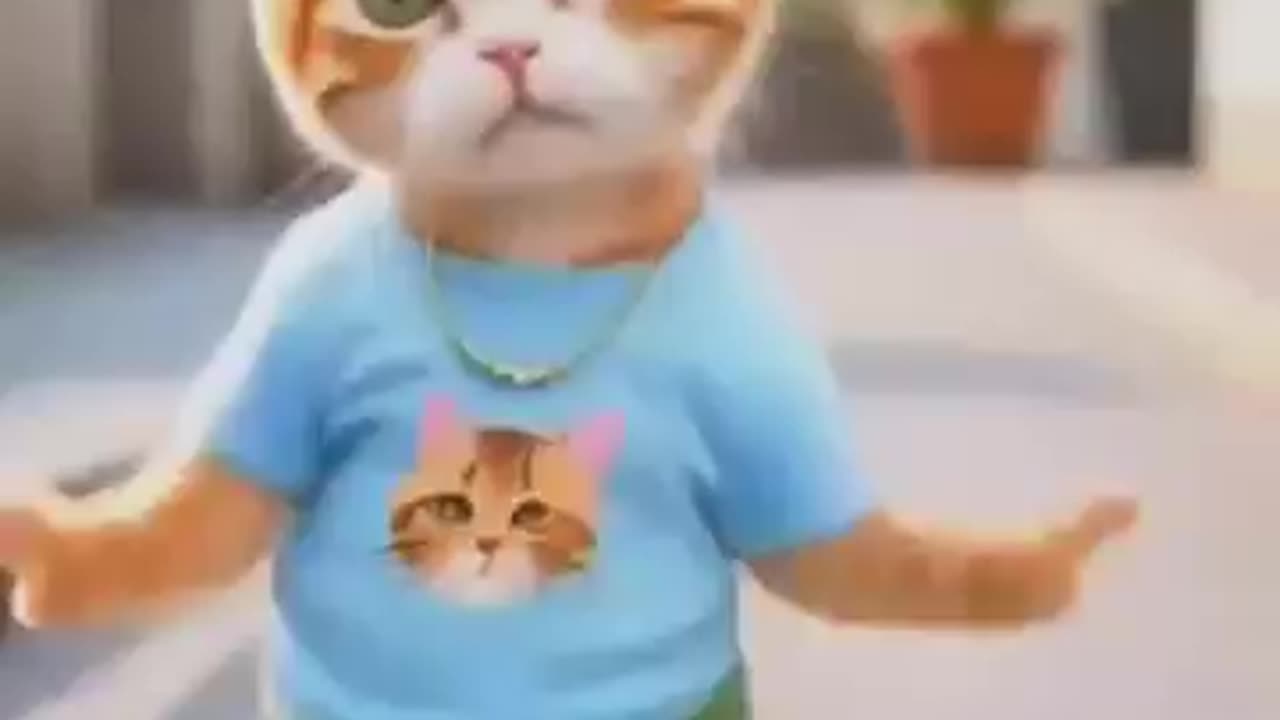 Beautful little Kid cat Dancing funny video