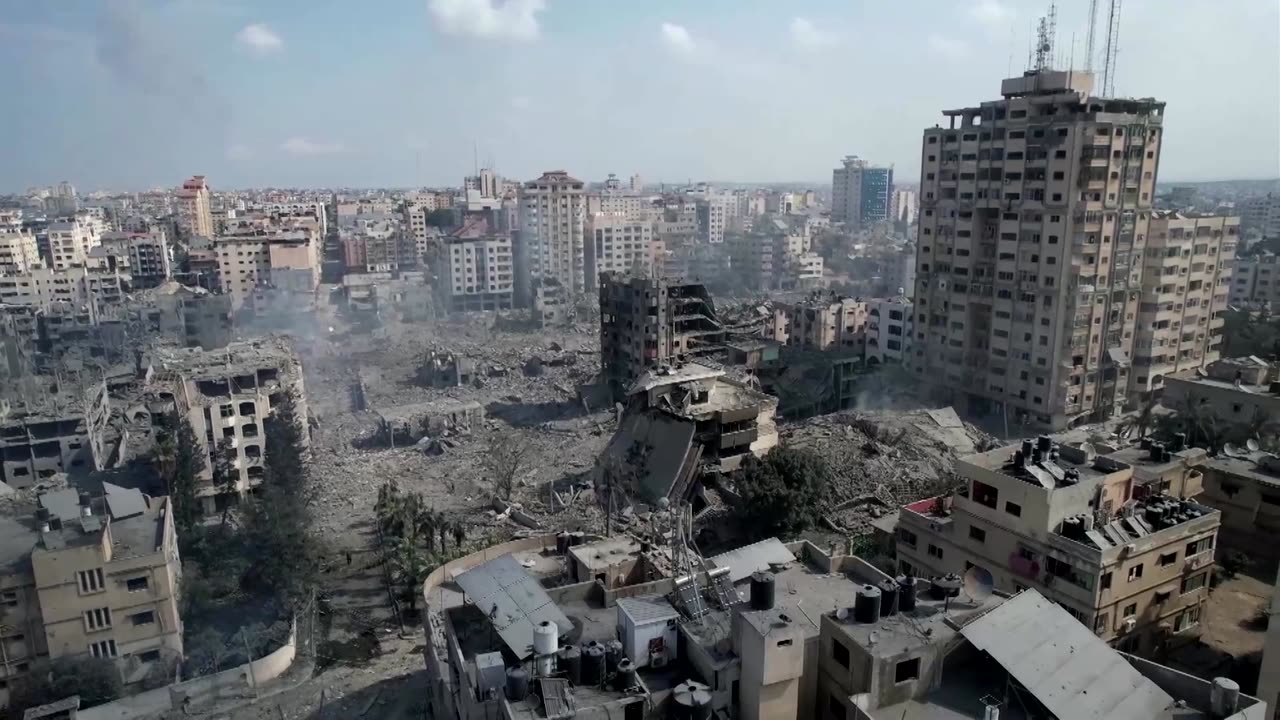 Drone reveals damage in Gaza after Israeli strikes