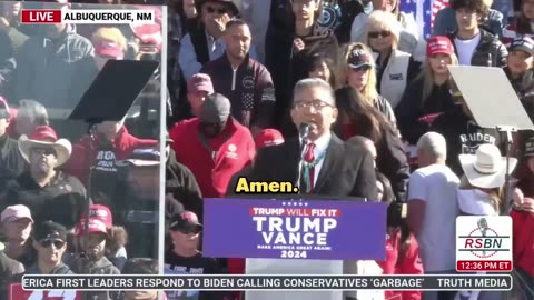 Former Navajo Nation VP Myron Lizer just endorsed Trump at NM rally