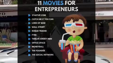 11 movies every entrepreneur or business owner must watch. 📽🍿