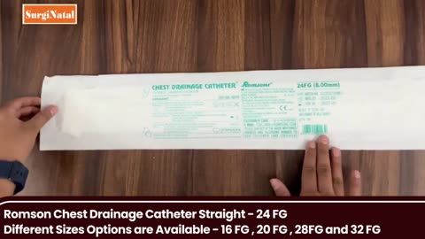 Buy Romson Chest Drainage Catheter Straight - Surginatal