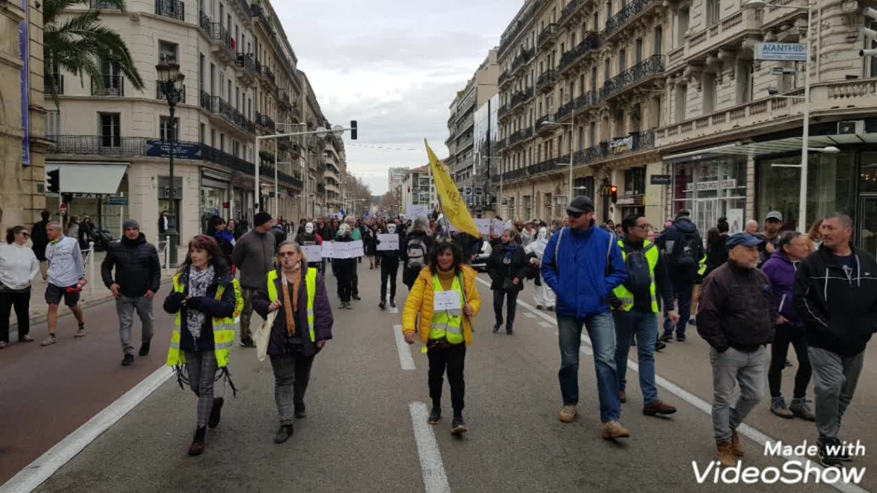 Manifestation Toulon, L'Union Sacrée, Alliance du Peuple, Gilets jaunes, CSP du Var.