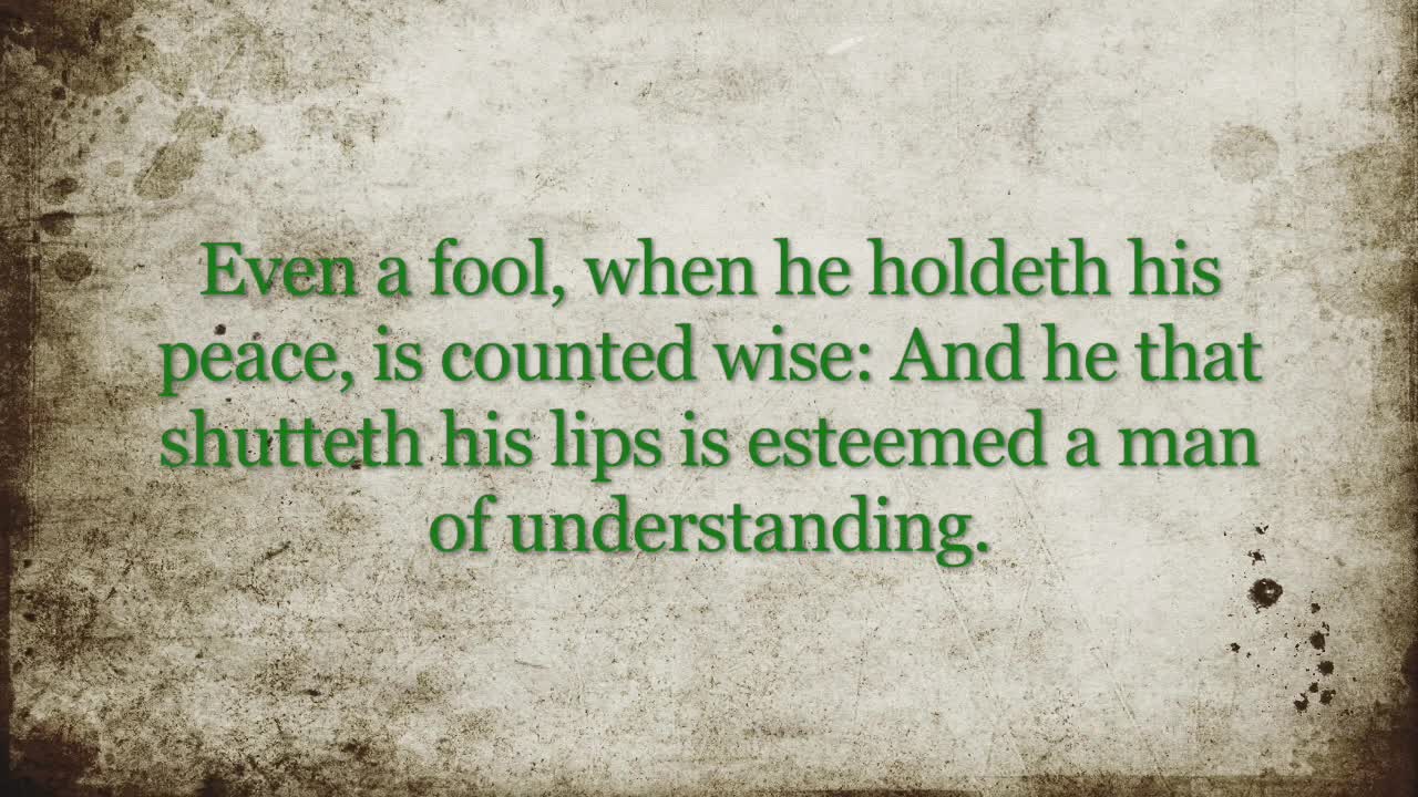 Proverbs 17