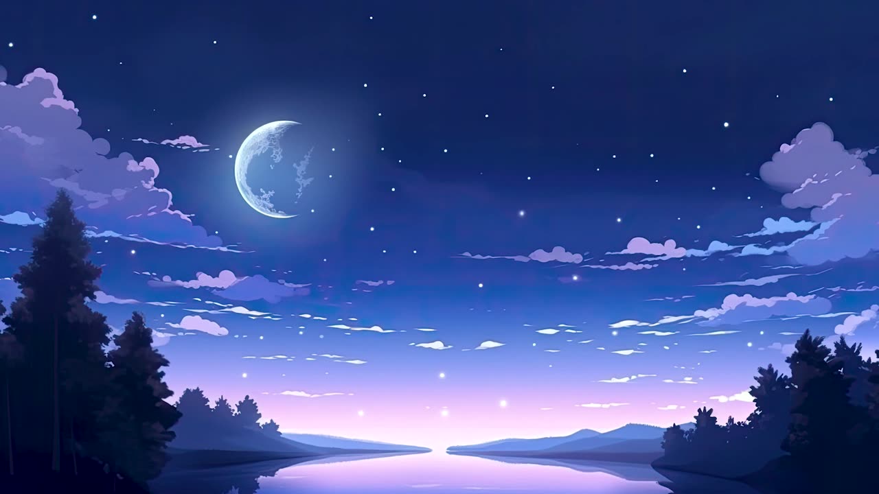 RELAXING MUSIC - Full Moon Magic - Unwind with Soothing Lakeside Calm Sounds