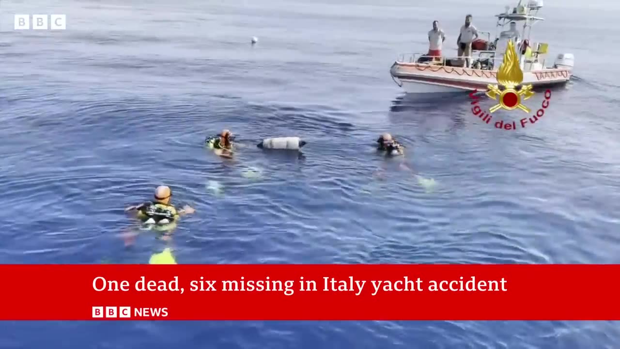 One dead, six missing, 15 rescued after luxury British yacht sinks off Sicily