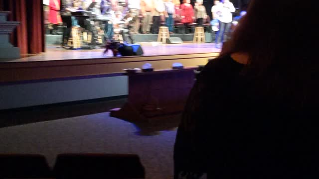 Worship time at church