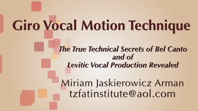 MASTERCLASS VOICE, GIRO VOCAL MOTION PART 3