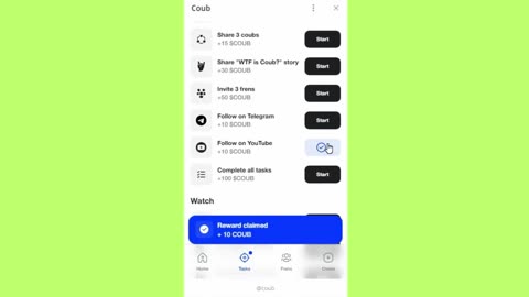 new mining mini app bot coub