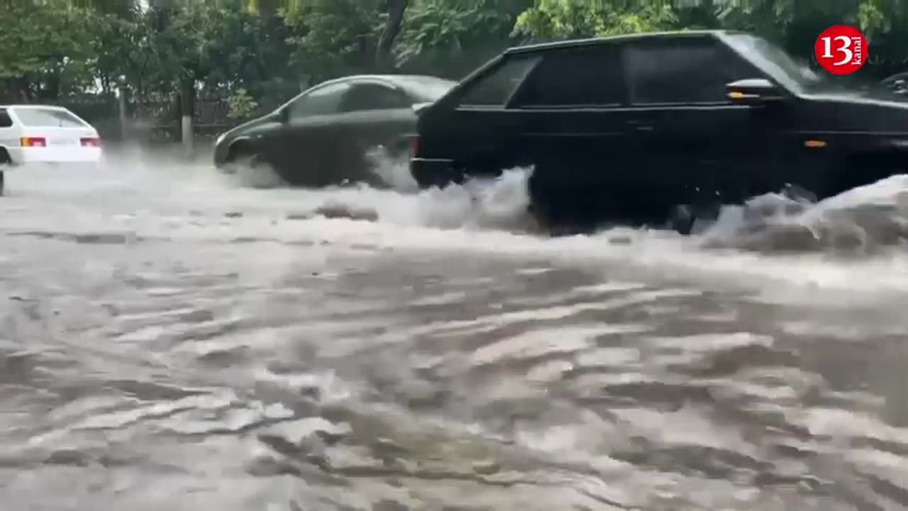 Makhachkala city of Russia was flooded as a result of heavy rains