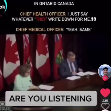 NWO #2: Ontario Canada Chief Medical Officer & Chief Health Officer Say Whatever "They" Tell Them to Say