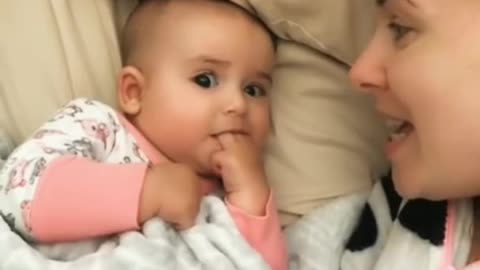 Funny baby video cute reactions