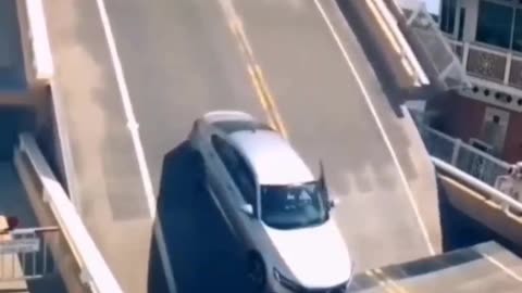 Car crash on bridge