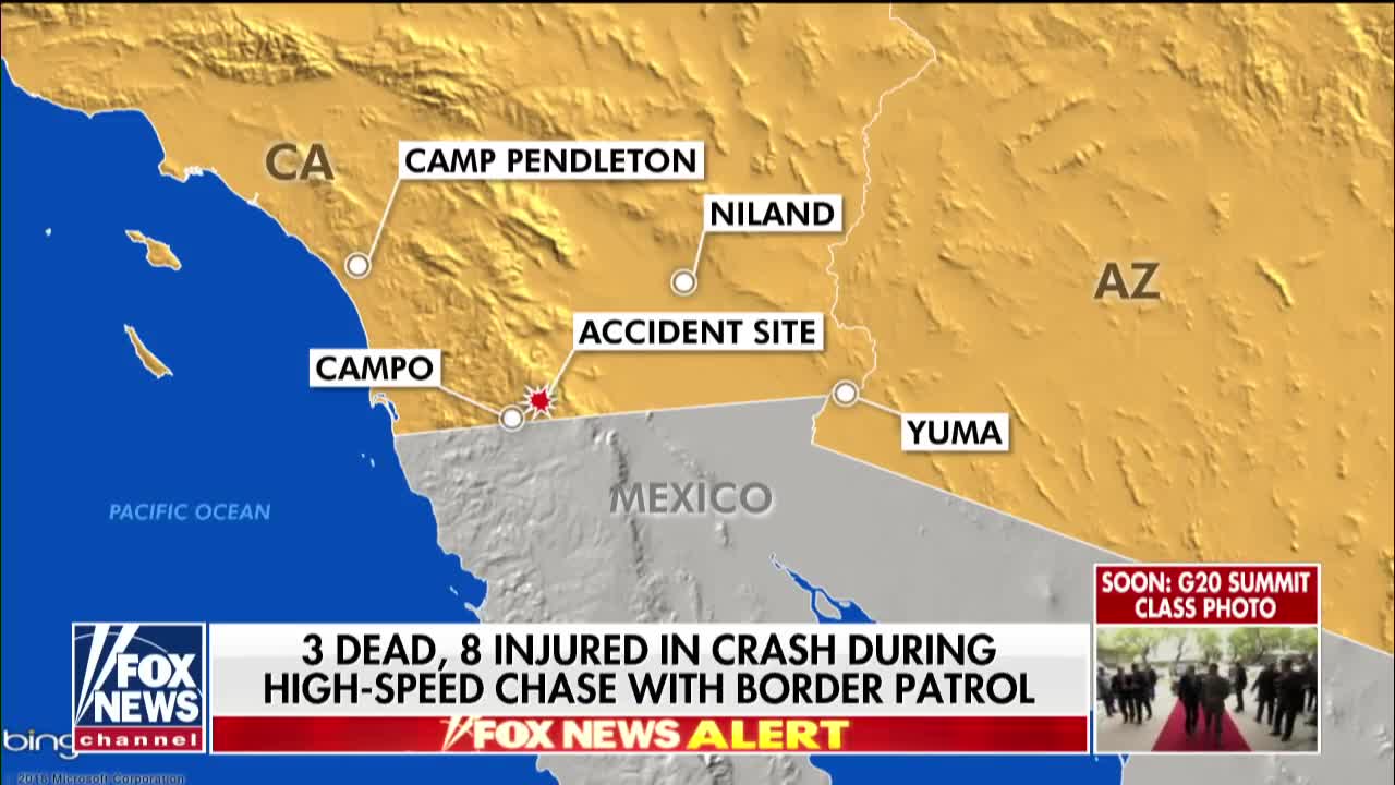 3 killed in crash during high-speed chase with Border Patrol